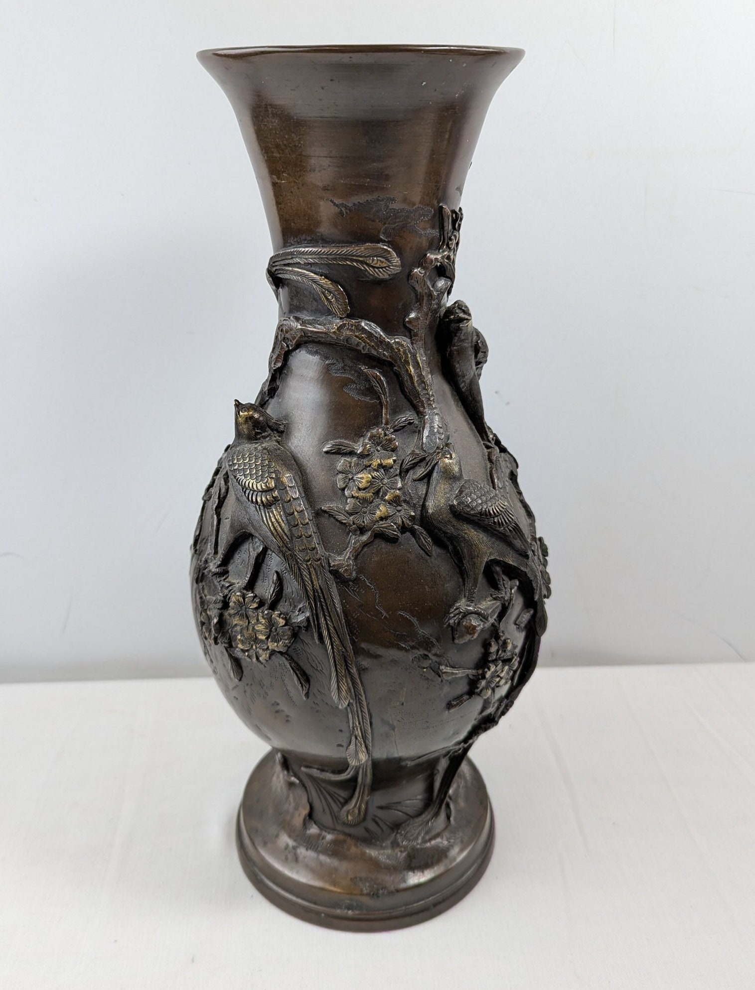 1890年代のアンティークな大型中国製青銅花瓶 - Etsy 日本