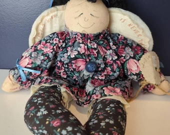 Handmade Cloth Angel Doll with Embroidery