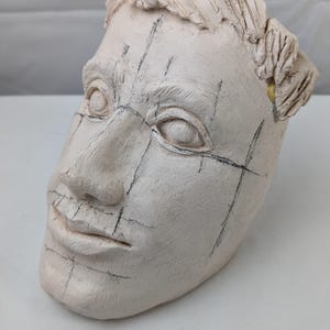 Clay Face Hand sculpted by NOTL, Ontario Artist Rick Hrga