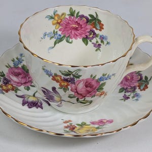 Very Rare Aynsley Bone China Teacup and Saucer