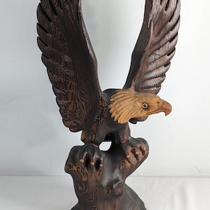 Canadian Hand Carved Eagle Sculpture