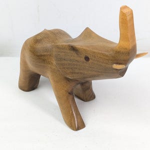 Hand Carved Wood Elephant