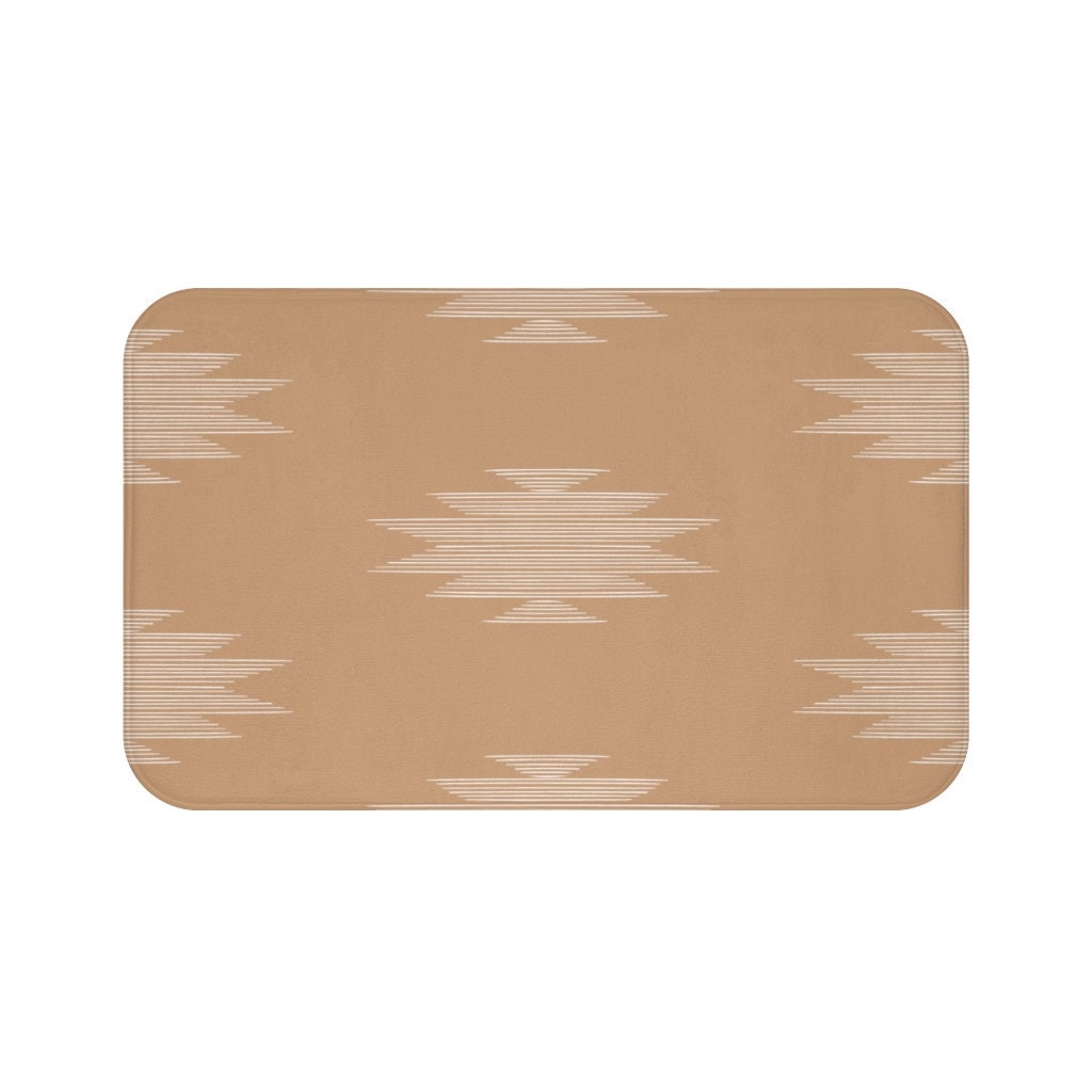 Boho Tribal Bath Mat Minimalist Bohemian Bathroom Etsy