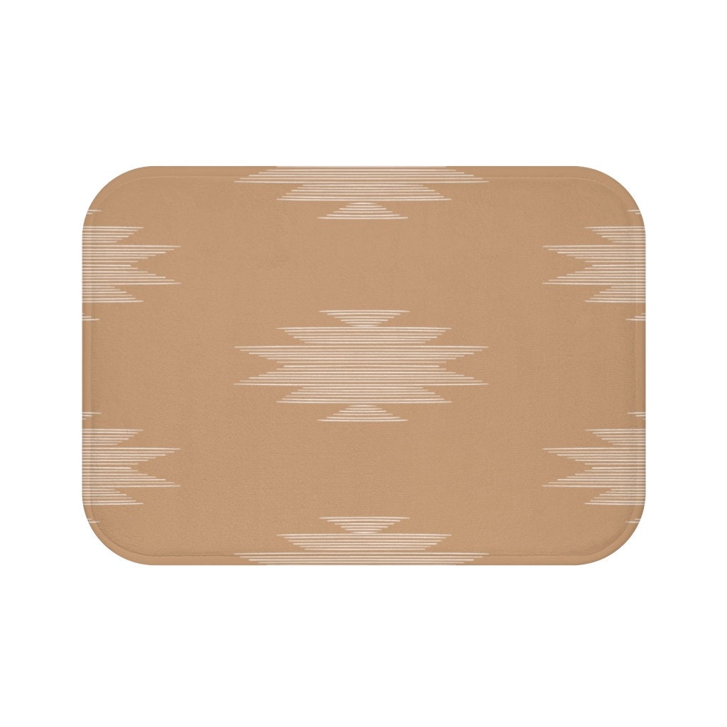 Boho Tribal Bath Mat Minimalist Bohemian Bathroom Etsy