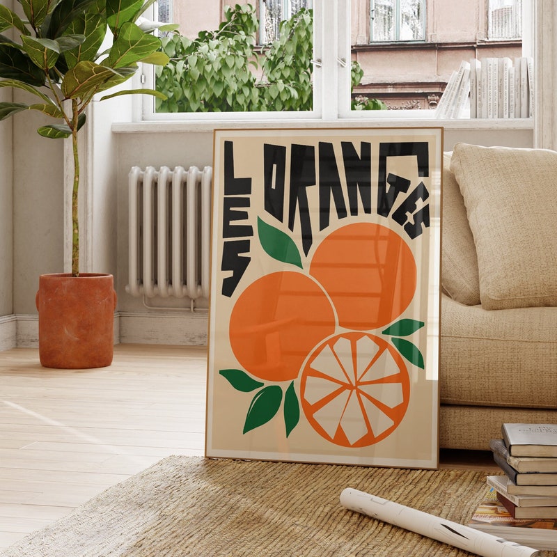 Orange Wall Art - Etsy