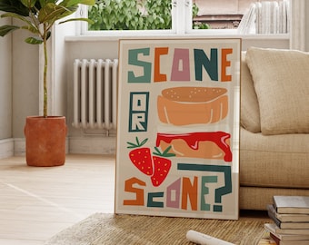 Scone Art Print / Kitchen Wall Art / Art for Kitchen / Art for Dining Room / Baking Art Print / Graphic Art Print