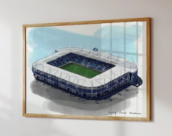 Stampa artistica King Power Stadium / Poster Leicester / Stampa artistica di calcio / Regalo di calcio / A1, A2, A3, A4 o A5