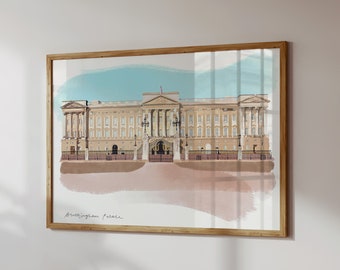 Buckingham Palace Art Print / King Charles Coronation / The Royal Family Print / London Wall Art / Commemorative Gift