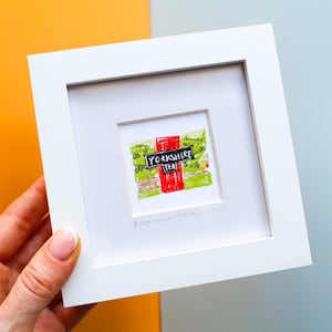 Hand Drawn Yorkshire Tea Mini Art Print, Giclée Card Stock, Signed Artwork