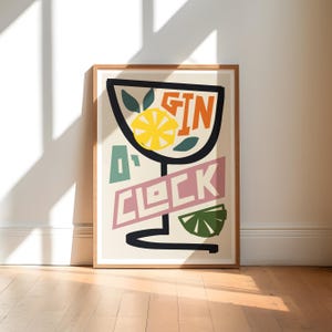 Gin Art Print / Kitchen Wall Art / Art for Kitchen / Art for Dining Room / Gallery Wall Art Print / Graphic Art Print