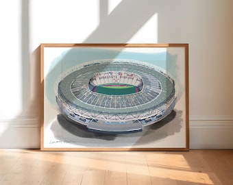 West Ham United Art Print: London Stadium Football Poster