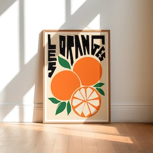Orange Wall Art / Abstract Art Print / Kitchen Art Print / Housewarming Gift / Orange Wall Decor
