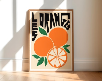 Orange Wall Art / Abstract Art Print / Kitchen Art Print / Housewarming Gift / Orange Wall Decor