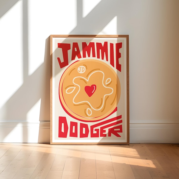 Jammie Dodger Keks Kunstdruck, Retro Küche Wand Dekor