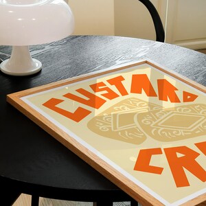 Custard Cream Biscuit Art Print, Retro Kitchen Decor image 7