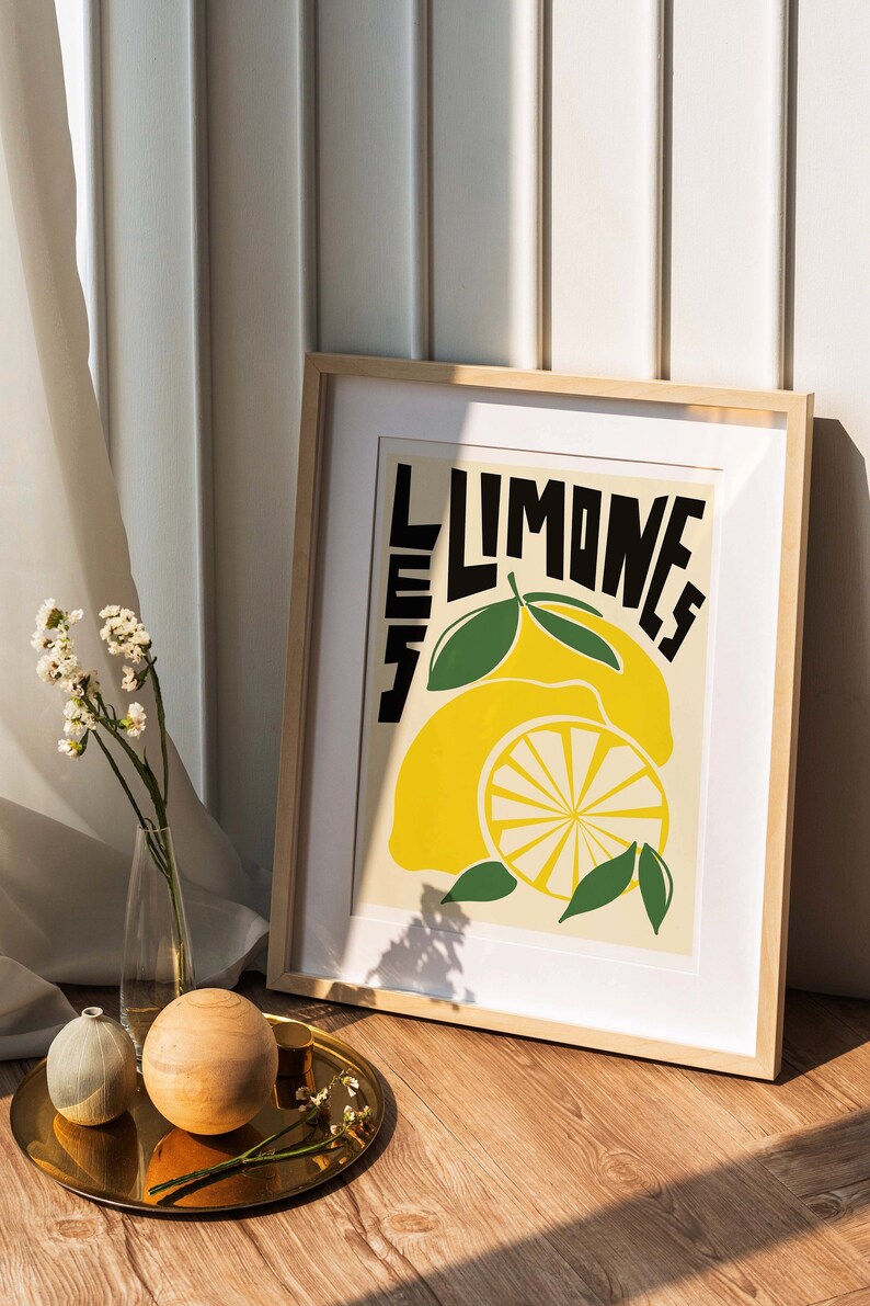 Lemon Art Print / Kitchen Wall Art / Art for Kitchen / Art for Etsy UK