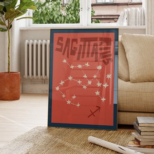 Sagittarius Art Print / Horoscope Wall Art / Zodiac Art Print / Star Sign Poster / Constellation Art Print / Sagittarius Birthday Gift