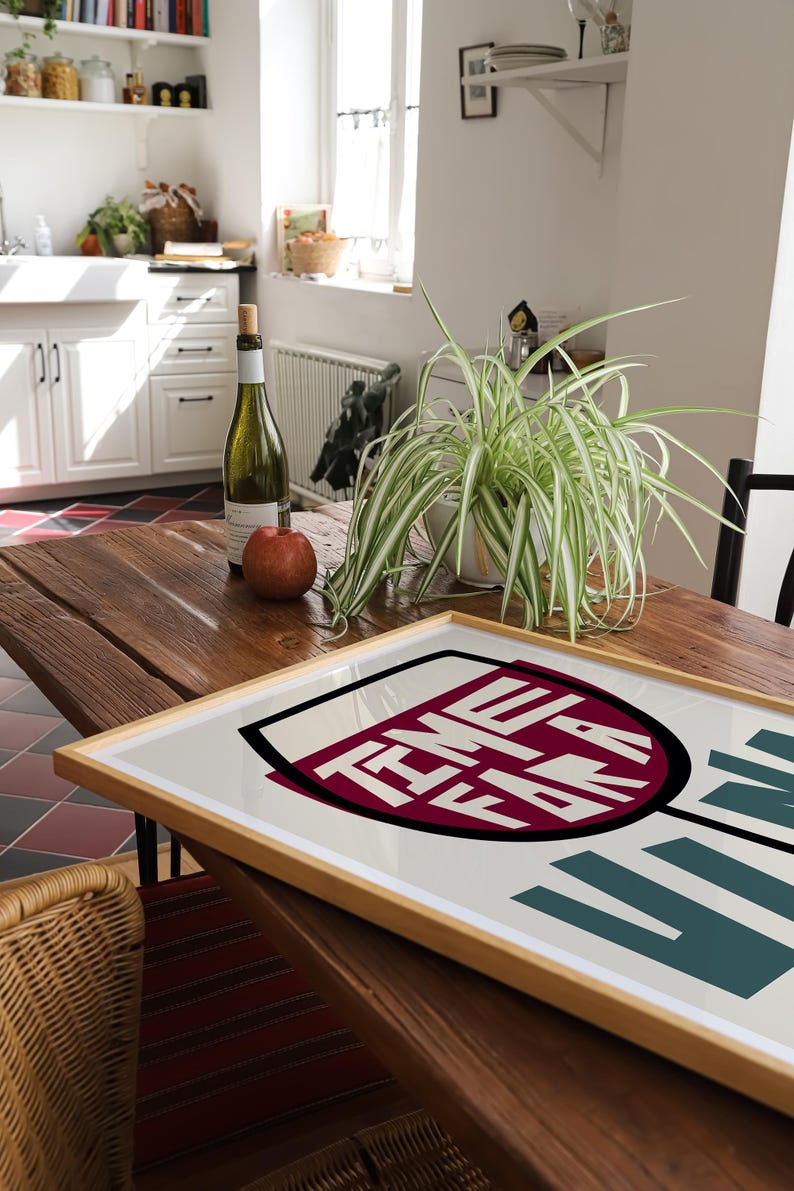 May include: A framed print with a white background and a red wine glass graphic. The text inside the glass reads "Time for a Wine".