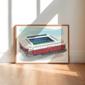 Ibrox Stadium Art Print / Rangers Fan Poster / Football Art Print / Football Gift / Rangers Football Fan Gift