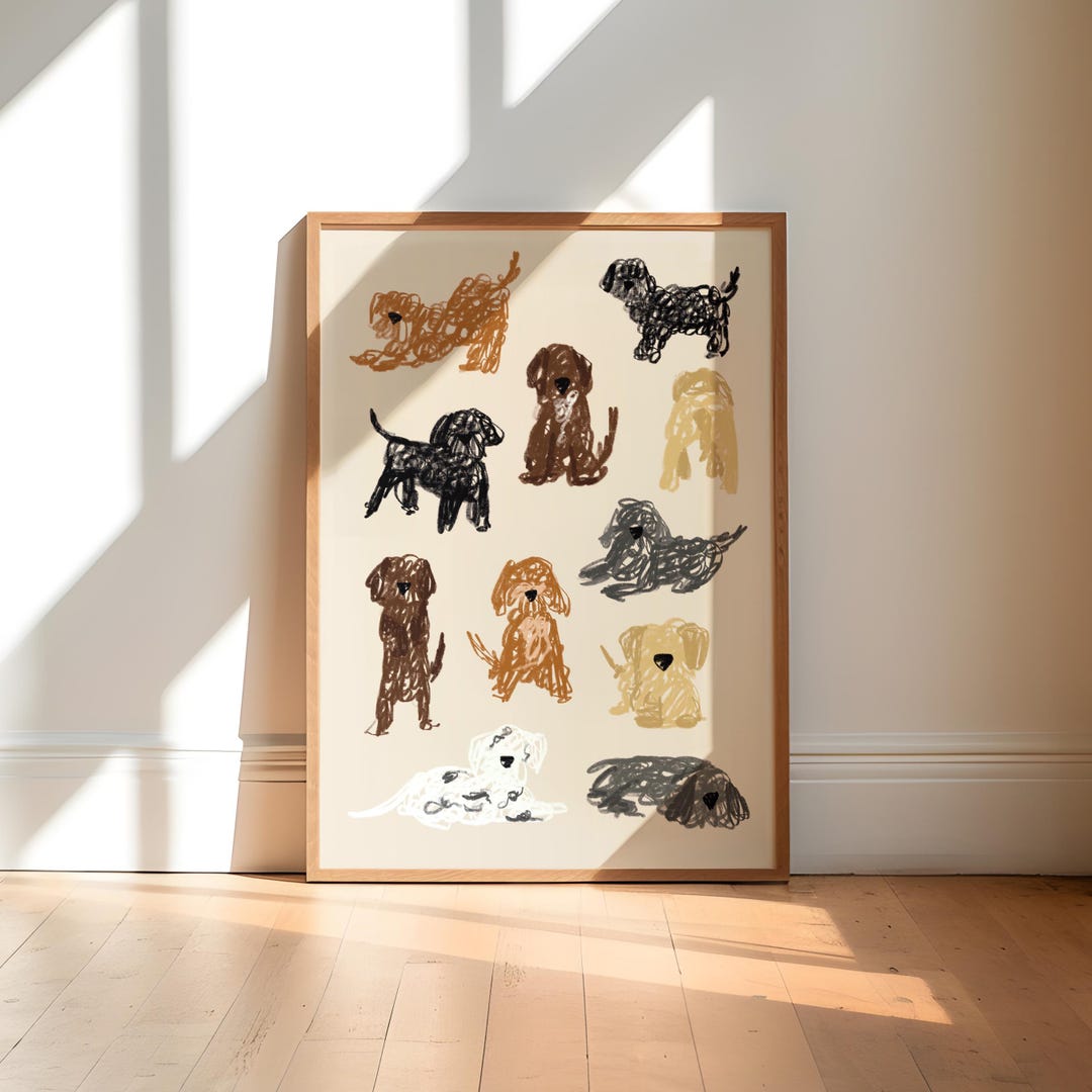 Cockapoo Dog Art Print, Sketch Style - Etsy