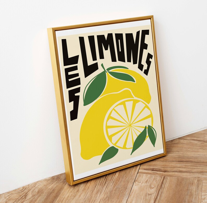 Lemon Art Print / Kitchen Wall Art / Art for Kitchen / Art for Etsy UK