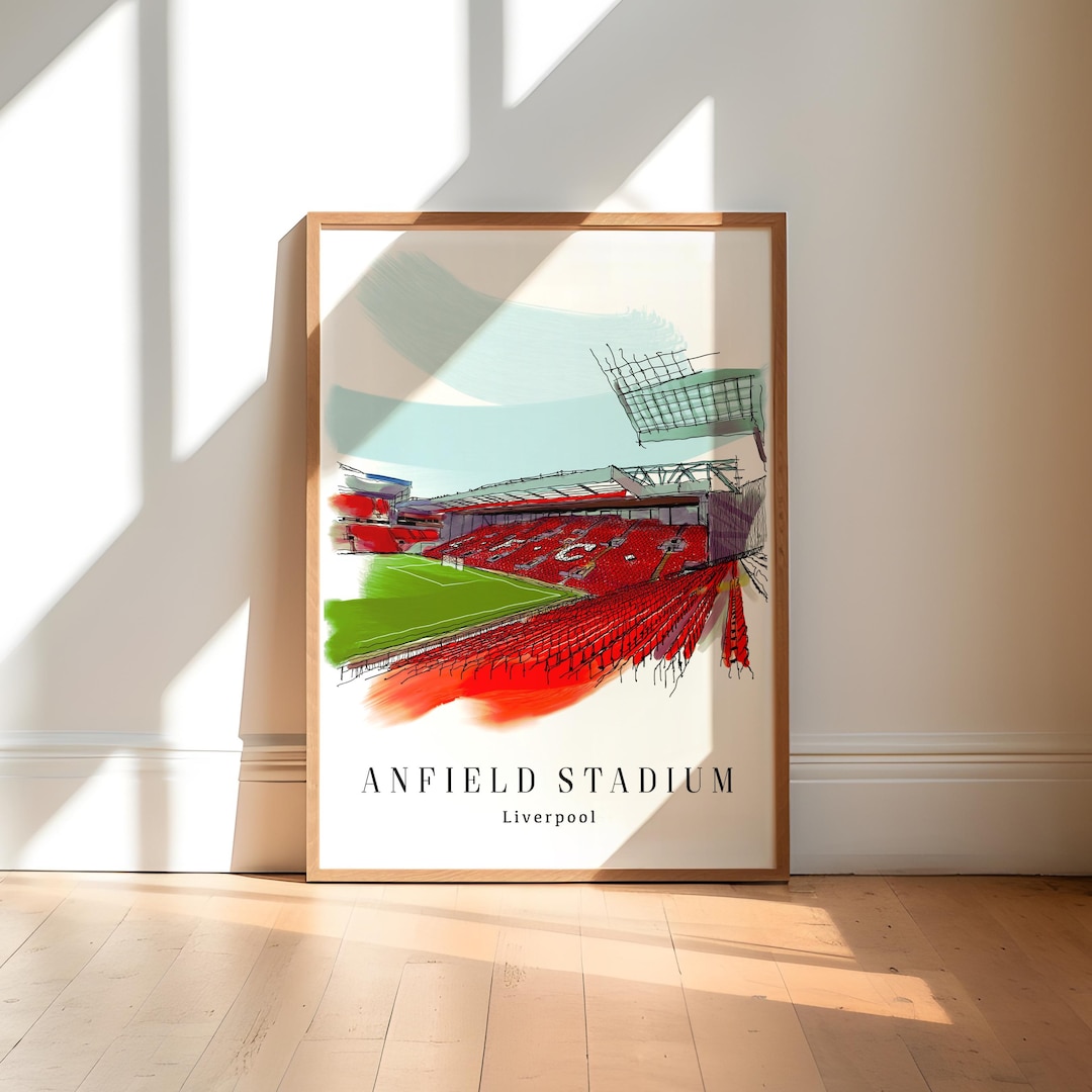 Anfield Stadium Art Print, Liverpool Football Club Gift - Etsy UK
