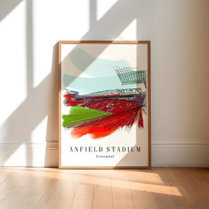 Anfield Art Print / Liverpool Wall Art / Football Art Print / Football Gift / Liverpool Fan Gift / Anfield Stadium