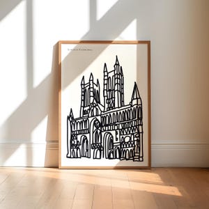 Lincoln Black and White Art Print / Lincoln Wall Art / Lincoln Cathedral Art / Graduation Gift