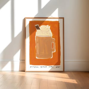 Pumpkin Spiced Latte Wall Art / Herbst Art Print / Kunstdruck für die Küche / Einweihungsparty / Geschenk für die Küche