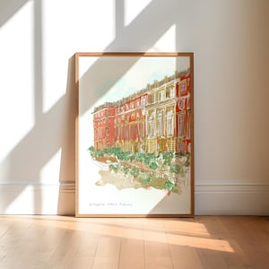 Hampton Court Palace Art Print: British Landmark Watercolor