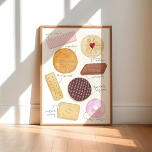 Biscuit Art Print / Kitchen Wall Art / Kitchen Art Print / Biscuit Gift / Food Print / Kitchen Decor