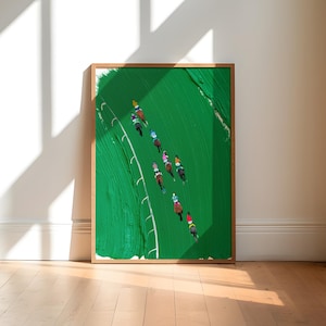 Horse Racing Art Print / Sports Wall Art / Man Cave Decor / Horse Racing Gift / Sports Gift