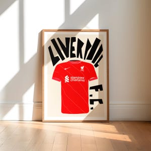 Liverpool Shirt Art Print / Liverpool Wall Art / Football Art Print / LFC Gift / Liverpool Football Gift