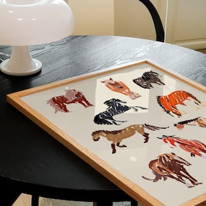 Horse Art Print / Horse Lover Gift / Animal Wall Art / Horse Drawing Art Print / Horse Riding Gift 画像 8