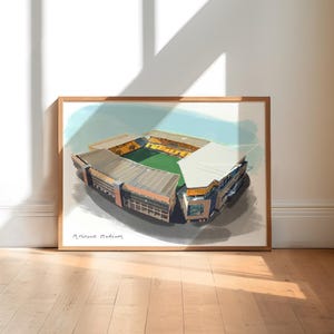 Wölfe Kunstdruck / Molineux Stadion Poster / Fußball Kunstdruck / Wolverhampton Wanderers Fußball Geschenk