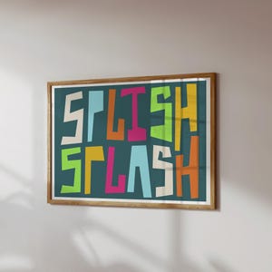 Bathroom Art Print / Bathroom Wall Art / Art for Bathroom / Bathroom Gallery Wall / Slogan Art Print / Colourful Art Print image 5