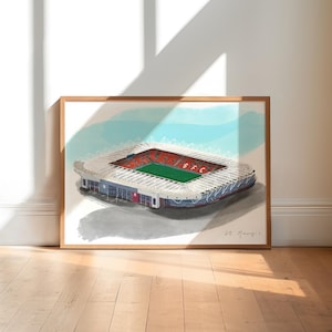 St Mary&#39;s Stadium Art Print / Southampton Fan Poster / Football Art Print / Football Gift