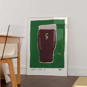 Guinness Wall Art / Green Art Print / Kitchen Art Print / Housewarming Gift / Guinness Print / Quirky Print image 7