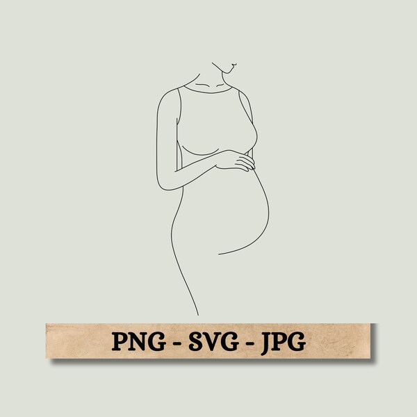 Pregnant Woman Svg - Etsy