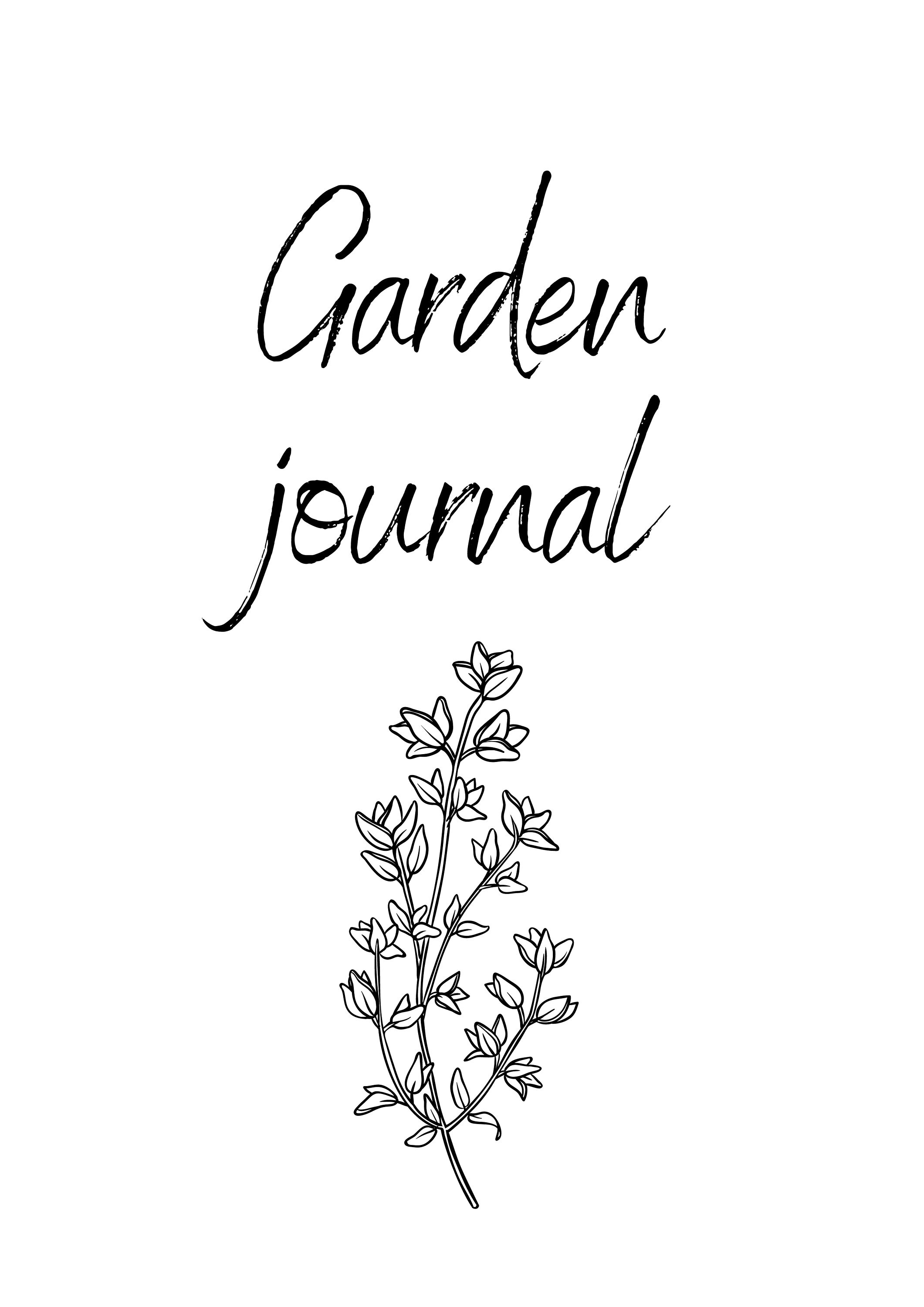 Printable garden journal with 5 different covers / Printable | Etsy