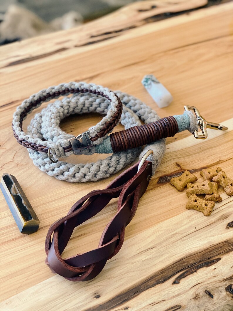 DOG COLLAR & LEASH Set Customizable Dog Collar // Genuine Etsy