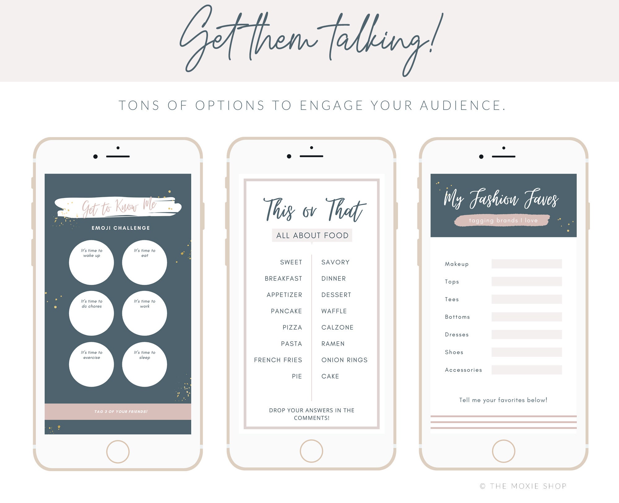 Blush Instagram Post Templates for Canva: Social Media Kit (digital ...