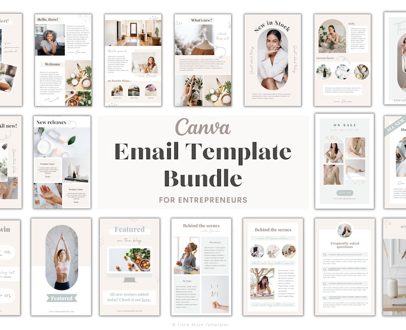 Email Marketing Canva Template Bundle Newsletter Canva Etsy