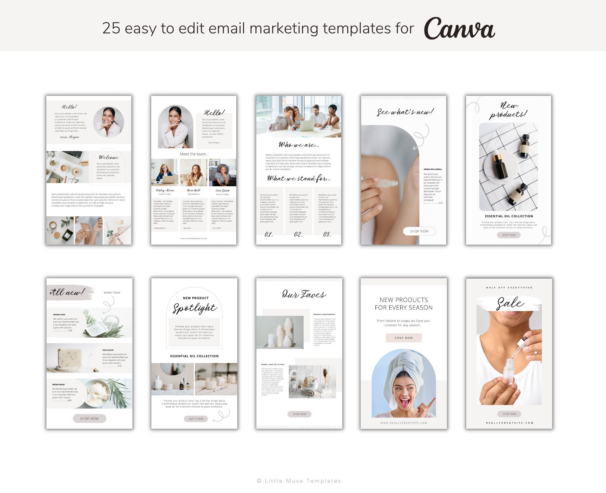 250+ premium email templates | easy to edit in canva... Canva Email Templates: Ecommerce Newsletter Design (digital Download ...