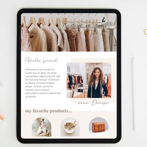 Feminine email template bundle for canva, minimalist design with spots for photographs, editable text, digital product, instant download, mailchimp template