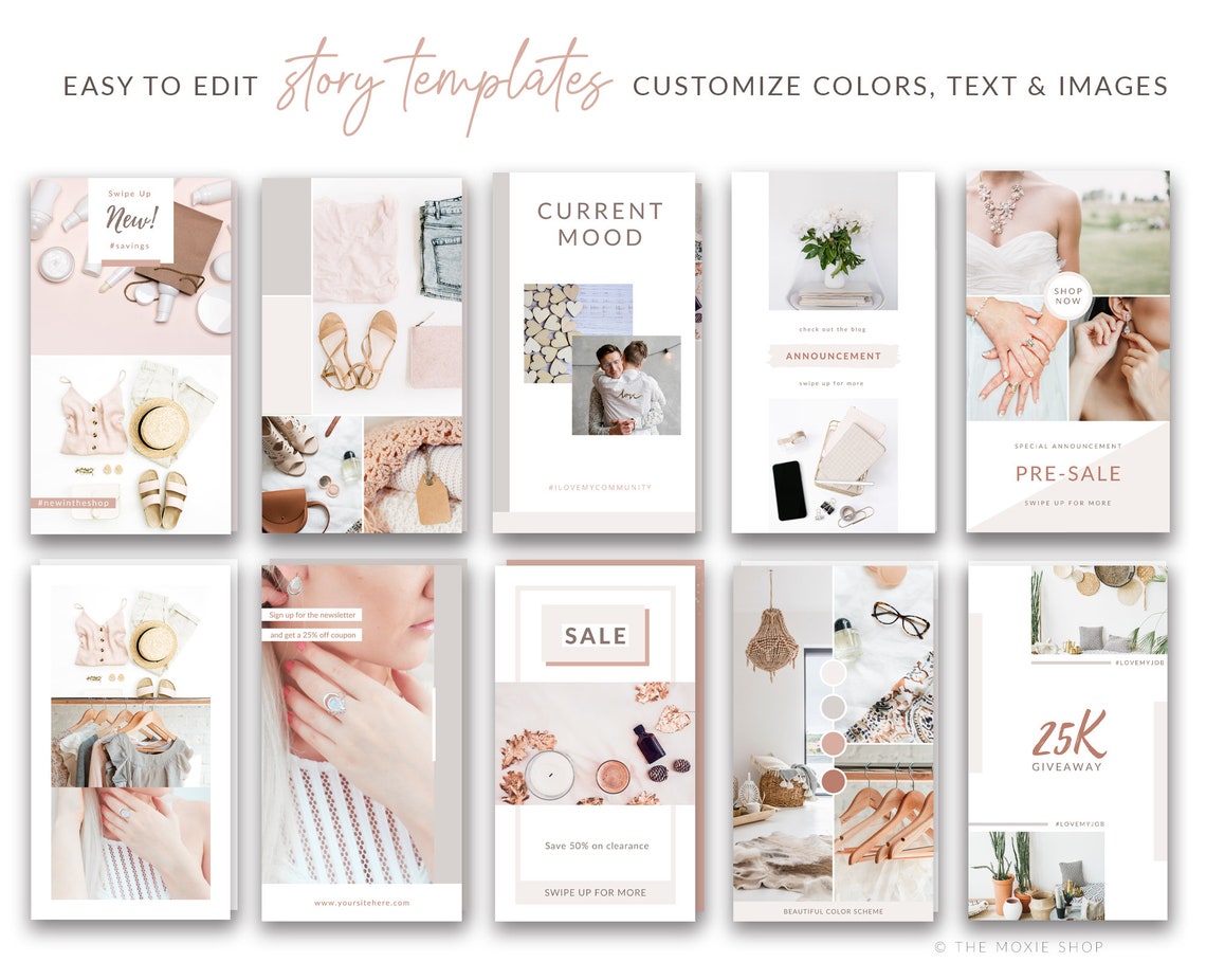 Instagram Story Templates for Canva Canva Instagram | Etsy