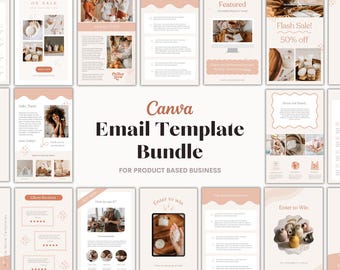 Canva Email Marketing Template Bundle: Newsletter Designs for Entrepreneurs (Digital Download)