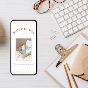 influencer email bundle, edit in canva, pink tones, natural hues, minimalist email templates, canva pro, email product