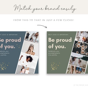 Blush Instagram Post Templates for Canva: Social Media Kit (digital ...