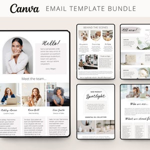 Email Templates for Canva - Newsletter Canva Templates for ecommerce - Welcome Email for product based businesses